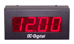 (DC-25S) 2.3 Inch LED, Push-Button Controlled, Desk or Wall Mount, Time of Day Digital Clock (Non-System)